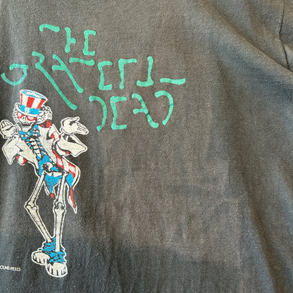 70's Grateful Dead グレイトフル・デッド アンクル・サム ムービーTシャツ バンドT 黒 (XL)/C1043T-SO