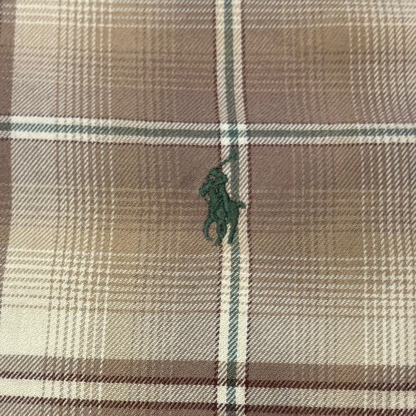 00's  Ralph Lauren  チェックシャツ ベージュ L /A7930SH-SO