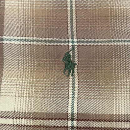 00's  Ralph Lauren  チェックシャツ ベージュ L /A7930SH-SO