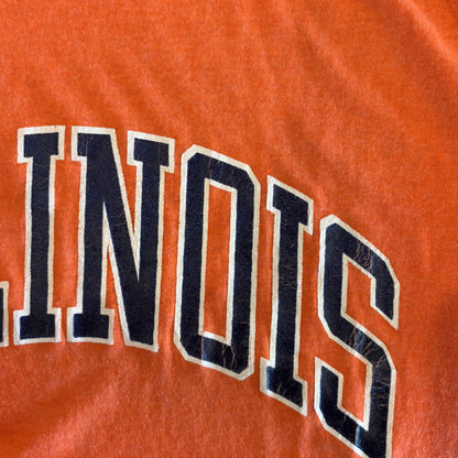 80's Champion ILLINOIS カレッジTシャツ オレンジ (XL)/A6377T-SO