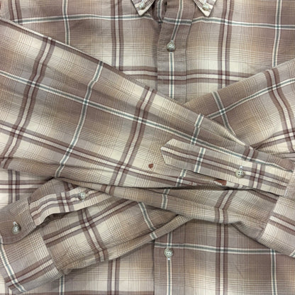 00's  Ralph Lauren  チェックシャツ ベージュ L /A7930SH-SO