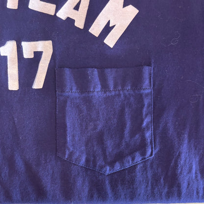 70’s SEARS SWIM TEAM 1917 ポケットTシャツ 紺 (XL)/A6438T-SO