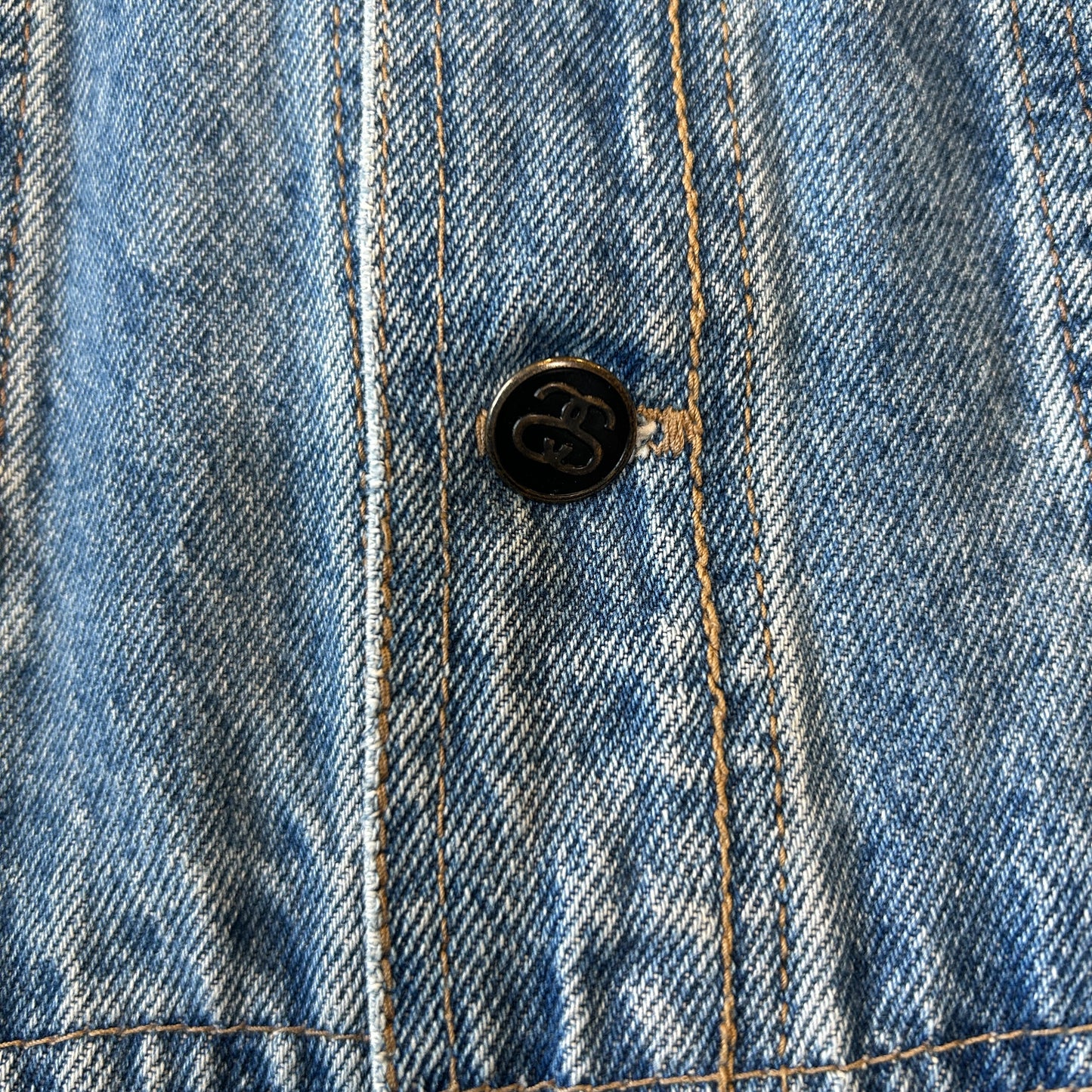 80's Old Stussy デニムトラッカージャケット オールドスケート (L)/B3169J-SO