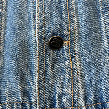 80's Old Stussy デニムトラッカージャケット オールドスケート (L)/B3169J-SO