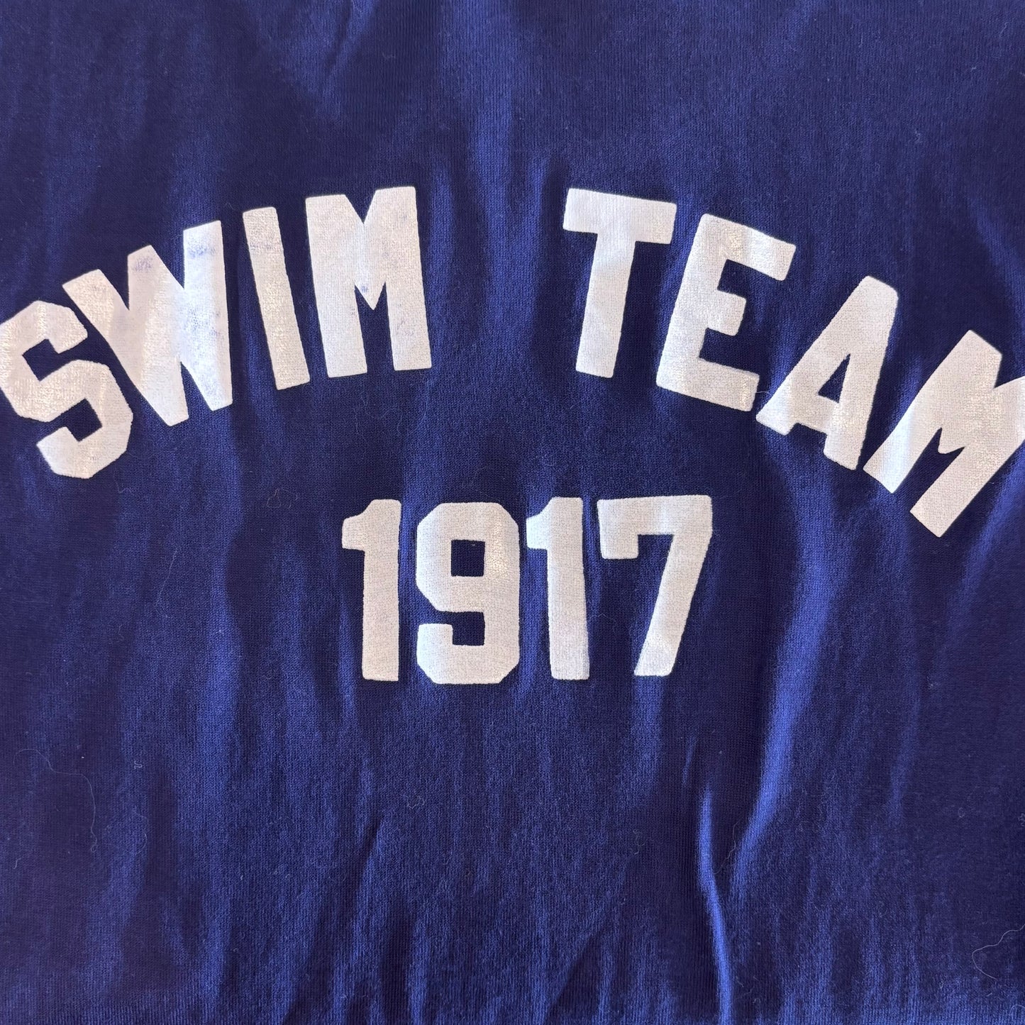 70’s SEARS SWIM TEAM 1917 ポケットTシャツ 紺 (XL)/A6438T-SO