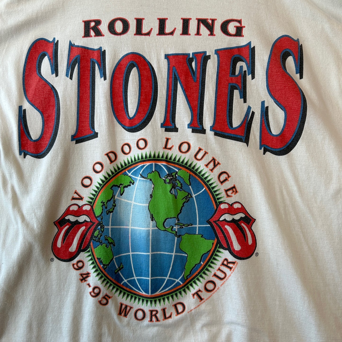 90's Rolling Stones ローリング・ストーンズ Voo Doo Lounge ツアーTシャツ 白(XL)/A1044T-SO