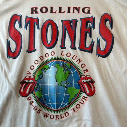 90's Rolling Stones ローリング・ストーンズ Voo Doo Lounge ツアーTシャツ 白(XL)/A1044T-SO