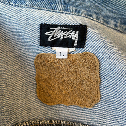 80's Old Stussy デニムトラッカージャケット オールドスケート (L)/B3169J-SO