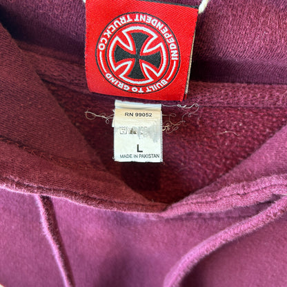 00's Independent アイアンクロス スウェットフーディー ワインレッド(L)/C0110S-SO