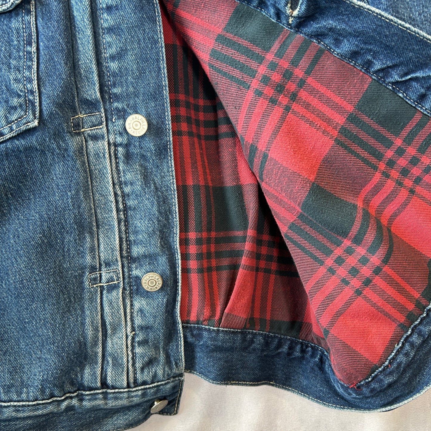 90's RRL ラルフローレン 2ndタイプ デニムトラッカージャケット 三つ星タグ (M)/C0112J-SO