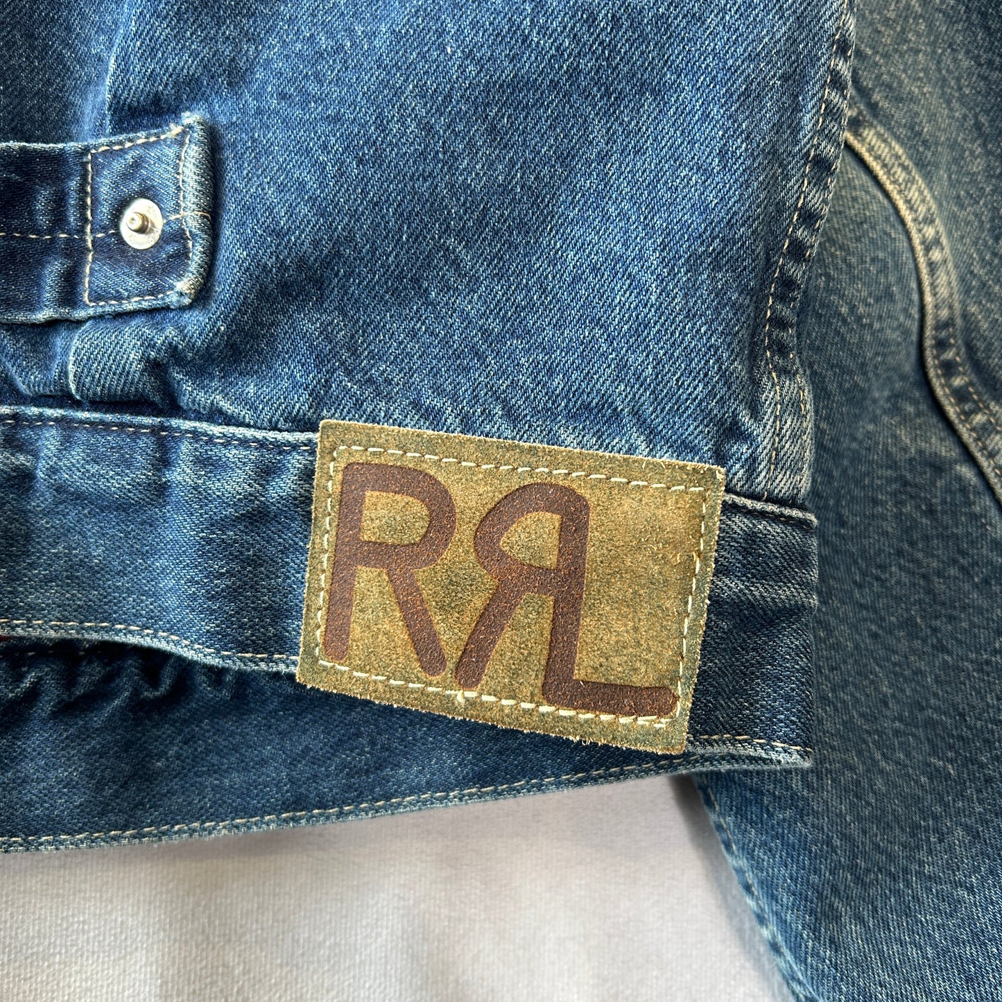 90's RRL ラルフローレン 2ndタイプ デニムトラッカージャケット 三つ星タグ (M)/C0112J-SO
