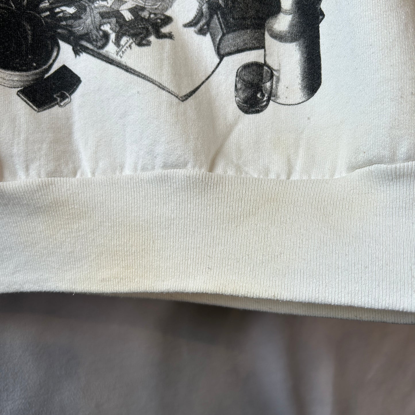 90's M.C.Escher エッシャー アート マルチプリントスウェット 白(XL)/C0188S-SO