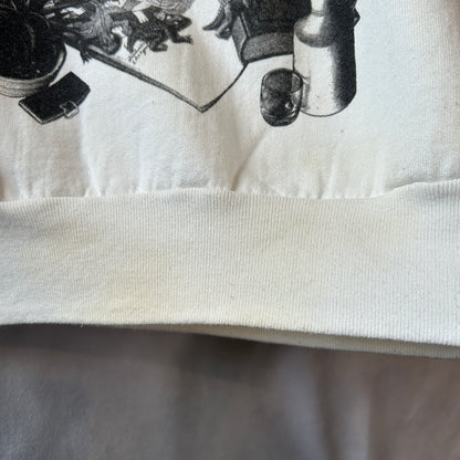 90's M.C.Escher エッシャー アート マルチプリントスウェット 白(XL)/C0188S-SO