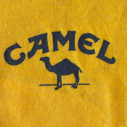 80's CAMEL タバコ アドバタイジングプリント バックプリントTシャツ 黄色 (L)/B2367T-SO