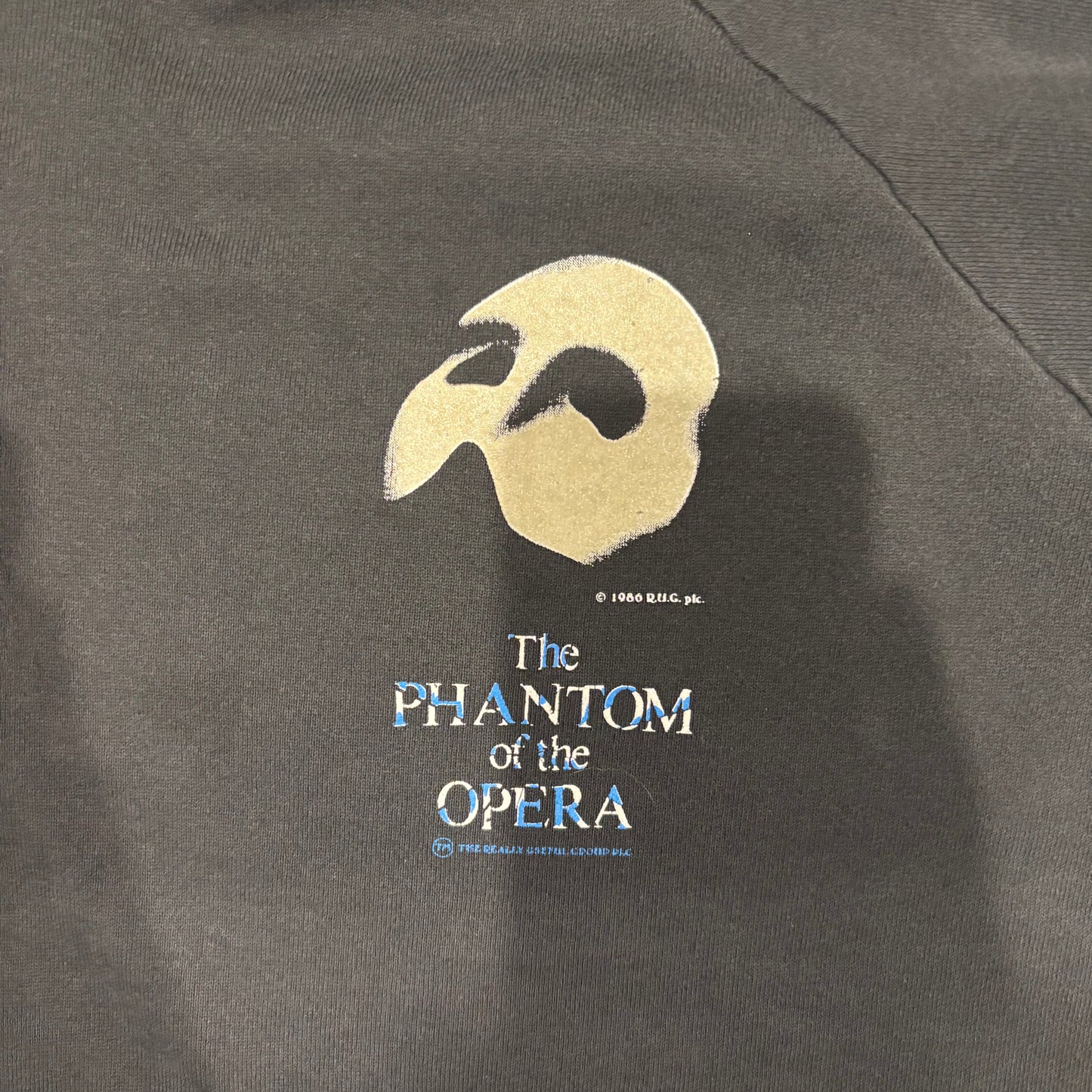 80's Fruit of the loom オペラ座の怪人 ミュージカルスウェット 黒 (XL)/B3156S-SO