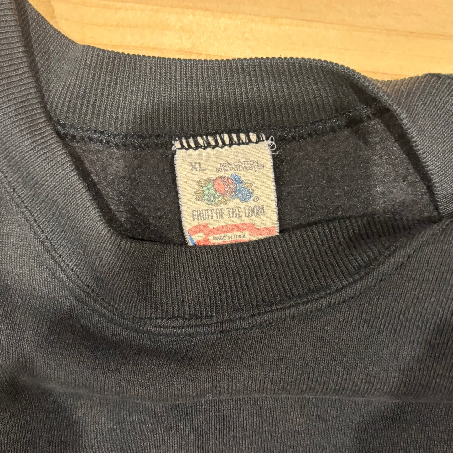 90's Fruit of the loom ABCNEWSアメリカテレビネットワーク スウェット 黒 (XL)/B2980S-SO