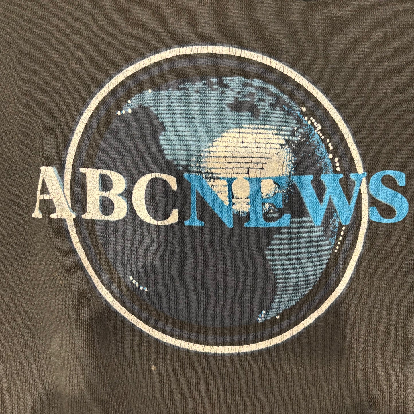 90's Fruit of the loom ABCNEWSアメリカテレビネットワーク スウェット 黒 (XL)/B2980S-SO
