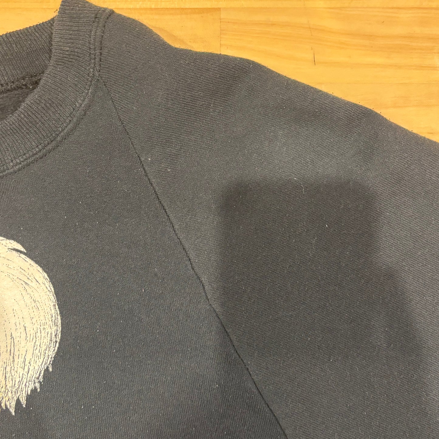 90's Fruit of the loom ペルシャ猫と薔薇 両面プリントスウェット 黒 (XXL)/B2855S-SO