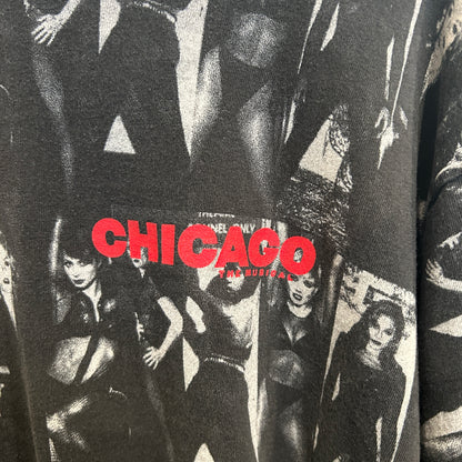 90's All sport ミュージカル CHICAGO フォトプリントTシャツ 黒 (XL)/C1046T-SO