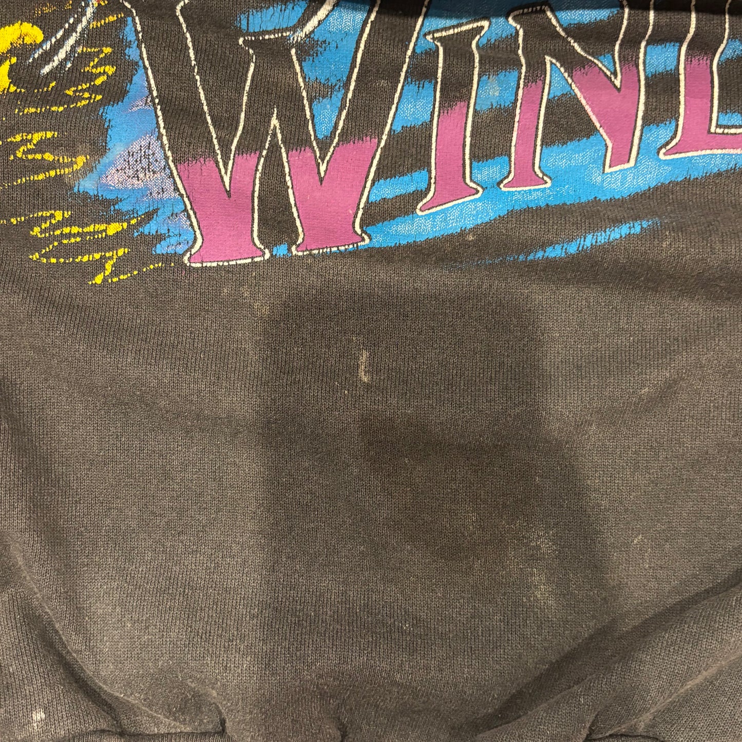 90's Center Star "FEEL THE WIND" アメリカンサンダー イーグルプリントスウェット 黒 (XL)/B2356S-SO