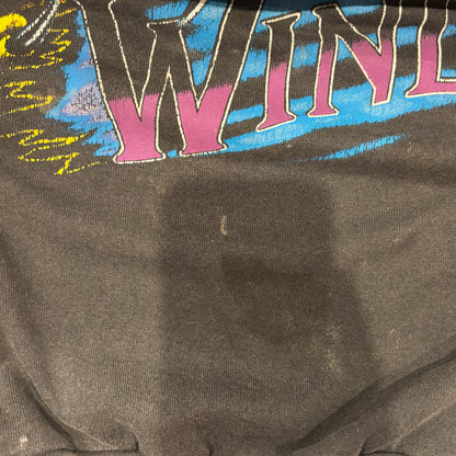 90's Center Star "FEEL THE WIND" アメリカンサンダー イーグルプリントスウェット 黒 (XL)/B2356S-SO