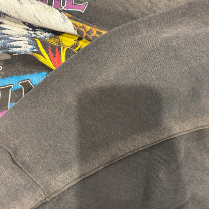 90's Center Star "FEEL THE WIND" アメリカンサンダー イーグルプリントスウェット 黒 (XL)/B2356S-SO