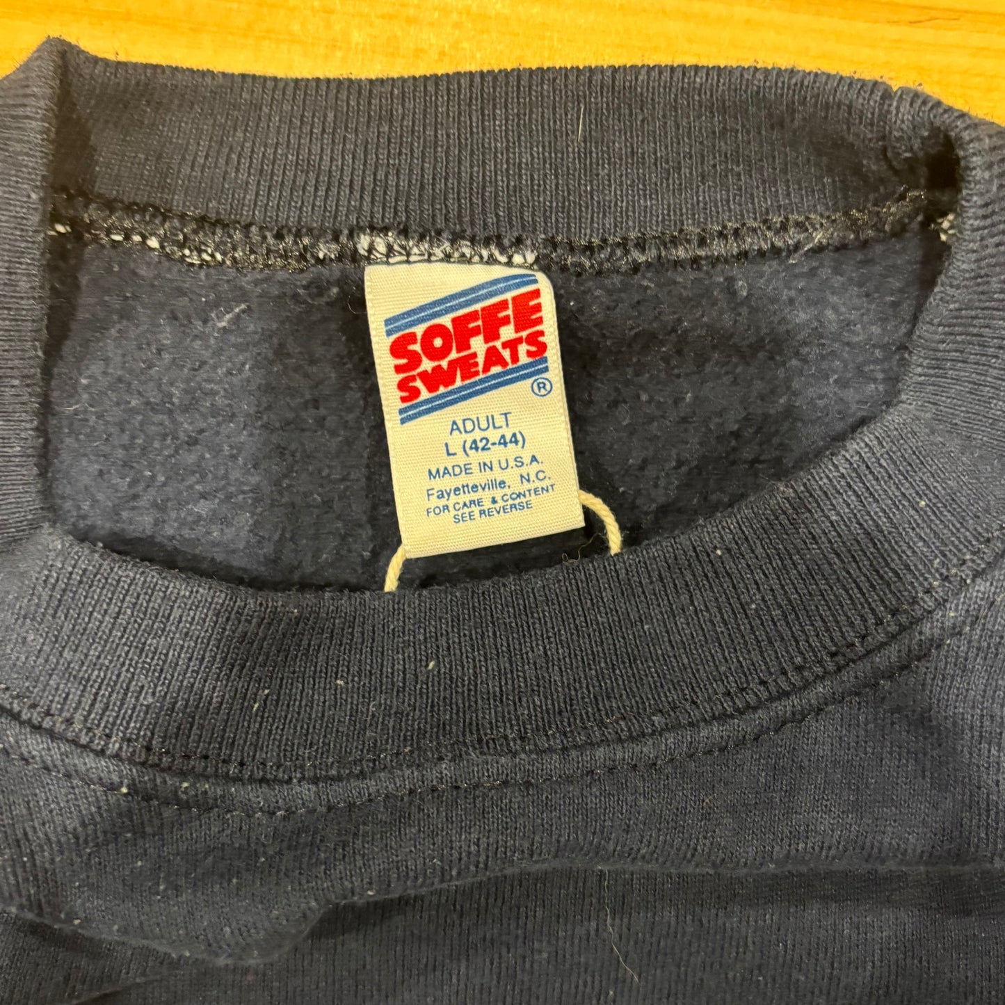 90's Soffe Sweats NAVY ラグランスウェット ミリタリー  紺 (L)/A8537S-SO