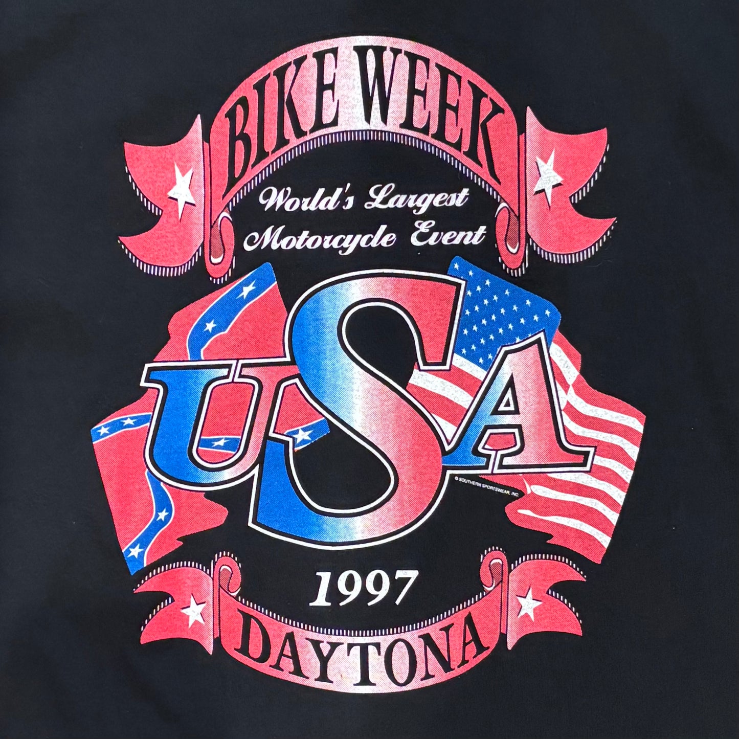 90's anvil BIKE WEEK モーターサイクル バイク Tシャツ 黒 (2XL)/B1964T-SO