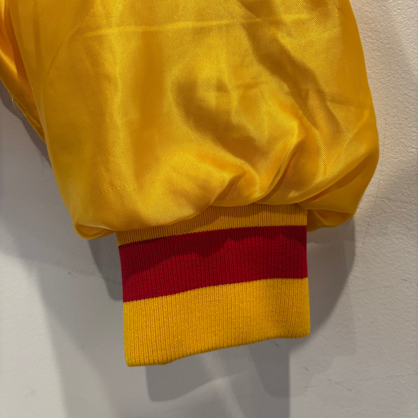 80's SPORTSWEAR "PEPSI" ペプシ ナイロン サテンジャケット イエロー/レッド (L)/A4928J-SO