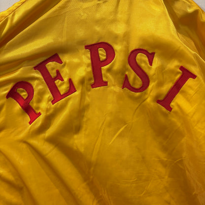 80's SPORTSWEAR "PEPSI" ペプシ ナイロン サテンジャケット イエロー/レッド (L)/A4928J-SO
