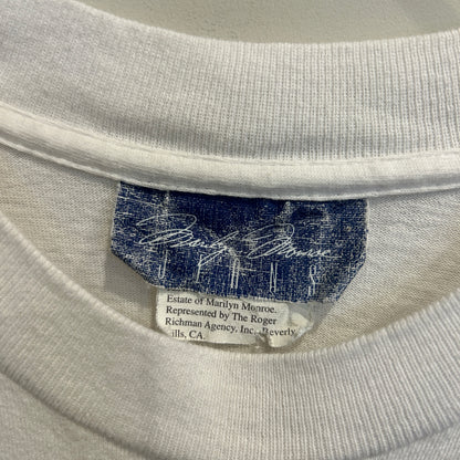 90's Marilyn Monroe jeans マリリン・モンロー Tシャツ 白 (サイズ不明)/A8468T-SO