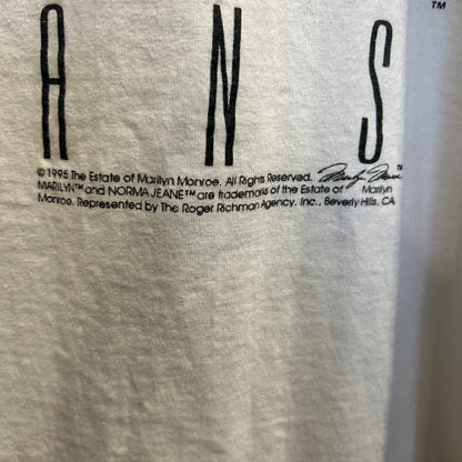 90's Marilyn Monroe jeans マリリン・モンロー Tシャツ 白 (サイズ不明)/A8468T-SO