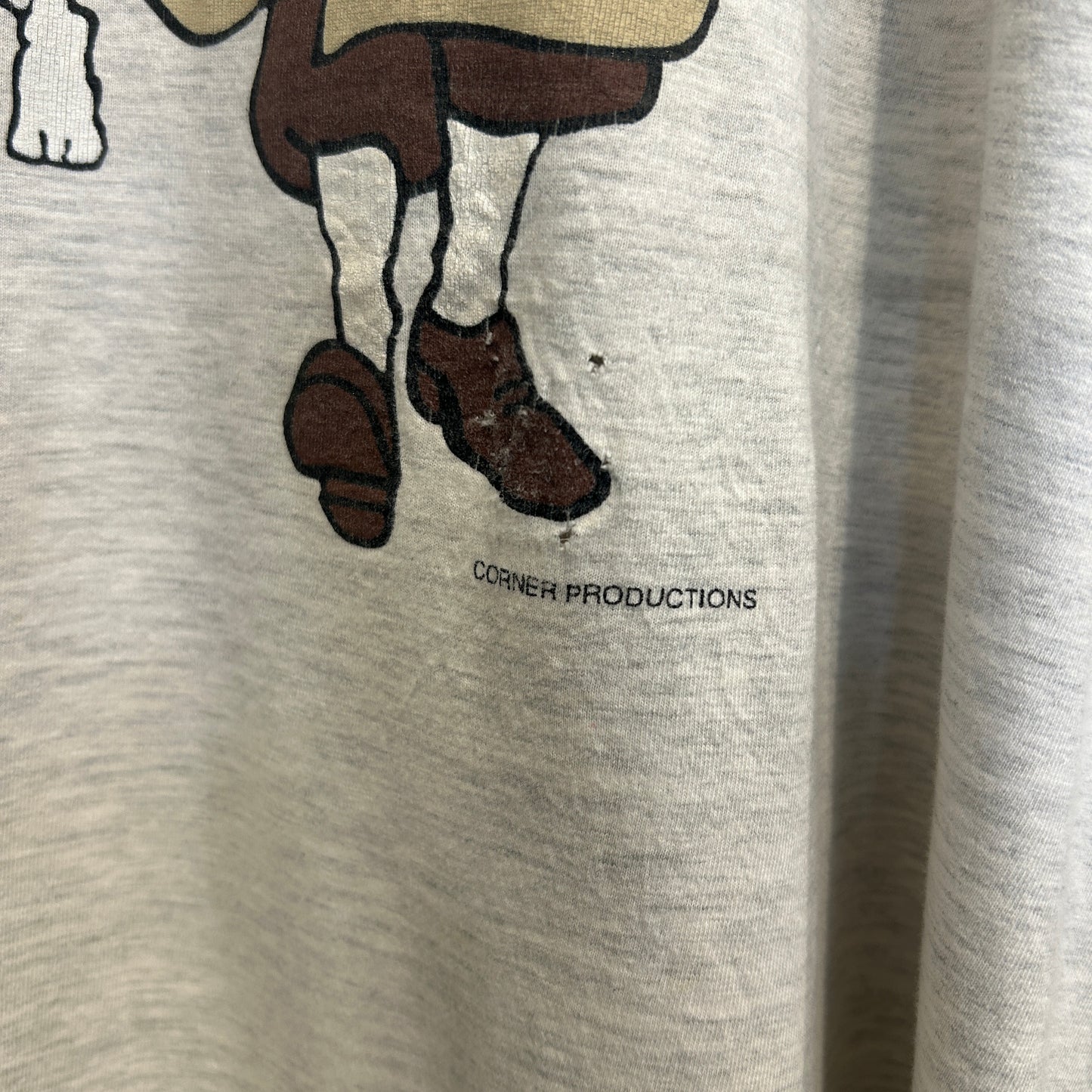 90's タンタンの冒険 タンタン キャラクターTシャツ 白 (サイズ不明)/A3690T-SO