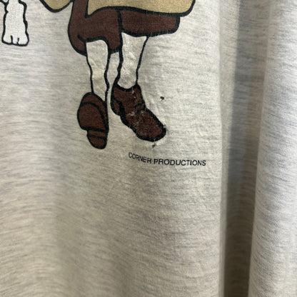 90's タンタンの冒険 タンタン キャラクターTシャツ 白 (サイズ不明)/A3690T-SO