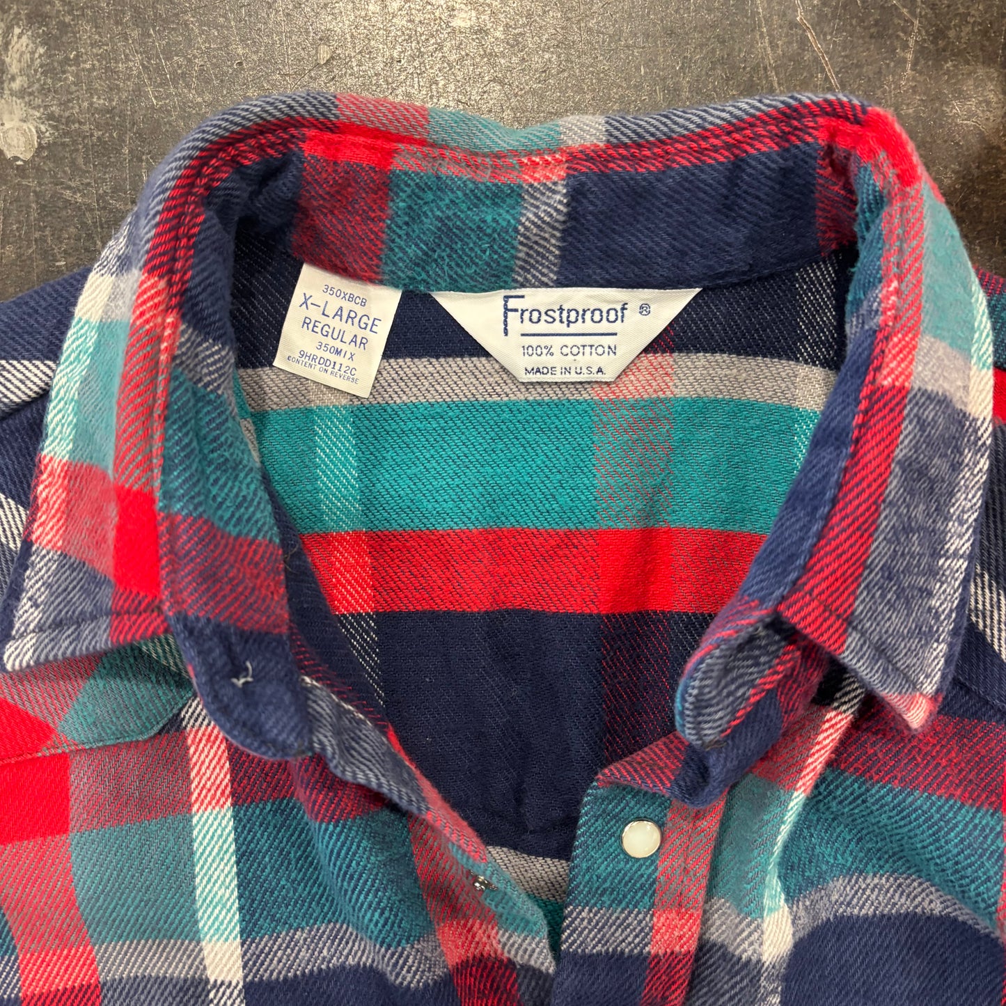 90's  Frostproof  ウエスタン ネルシャツ ターコイズブルー、ネイビー、赤 XL /B3157SH-SO