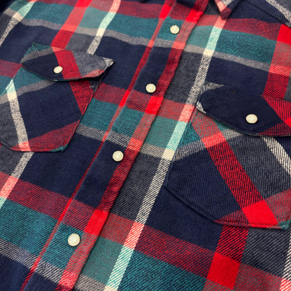 90's  Frostproof  ウエスタン ネルシャツ ターコイズブルー、ネイビー、赤 XL /B3157SH-SO