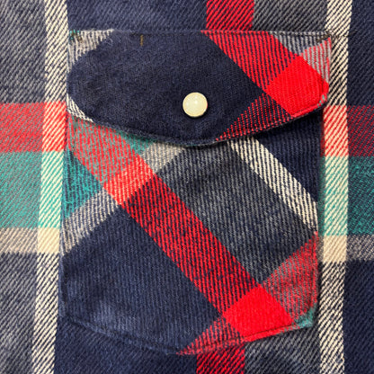 90's  Frostproof  ウエスタン ネルシャツ ターコイズブルー、ネイビー、赤 XL /B3157SH-SO