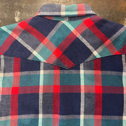 90's  Frostproof  ウエスタン ネルシャツ ターコイズブルー、ネイビー、赤 XL /B3157SH-SO