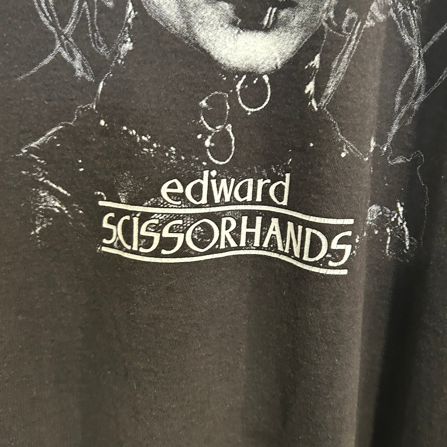 00's Scissor Hands エドワード・シザーハンズ ムービーTシャツ 黒 (サイズ不明)/C1047T-SO