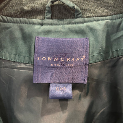 80's TOWNCRAFT タウンクラフト カップショルダージャケット ダービータイプ  ティールグリーン(XL)/A8274J-SO