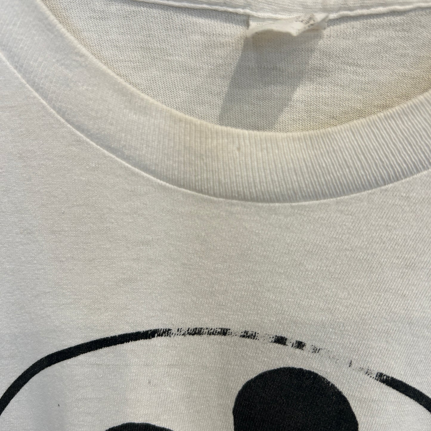 80's Fruit of the loom ディズニー ミッキーマウス キャラクターTシャツ 白 (L)/A6543T-SO