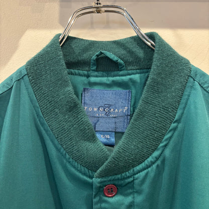 80's TOWNCRAFT タウンクラフト カップショルダージャケット ダービータイプ  ティールグリーン(XL)/A8274J-SO