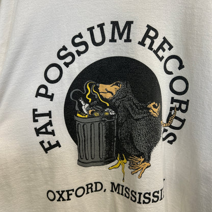 00's オックスフォード Fat Possum Records レーベルTシャツ 白 (サイズ不明)/C1048T-SO