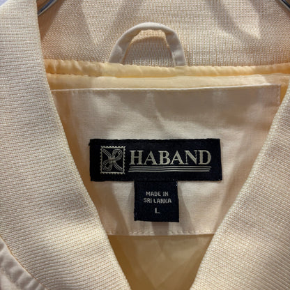 90-00's HABAND ハバンド カップショルダージャケット ダービー ペールイエロー (L)/A8162J-SO