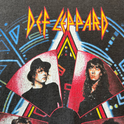80's Def Leppard デフ・レパード ”Hysteria” バンドTシャツ 黒(XL)/A2740T-SO