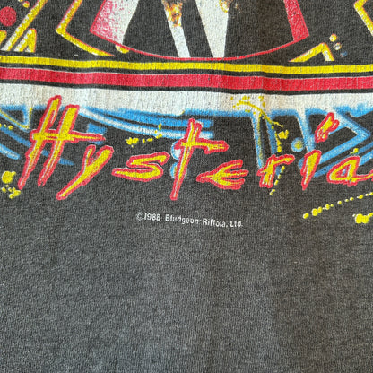 80's Def Leppard デフ・レパード ”Hysteria” バンドTシャツ 黒(XL)/A2740T-SO