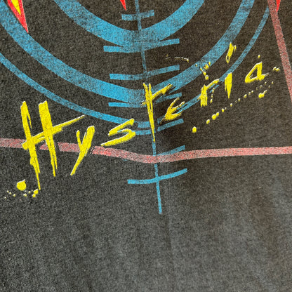 80's Def Leppard デフ・レパード ”Hysteria” バンドTシャツ 黒(XL)/A2740T-SO