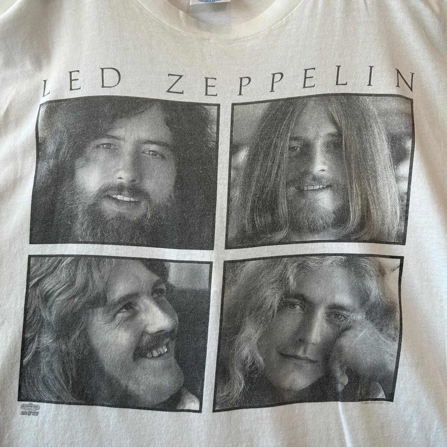 90's Led Zeppelin レッド・ツェッペリン バンドTシャツ 白 Hanes(XL)/A3443T-SO