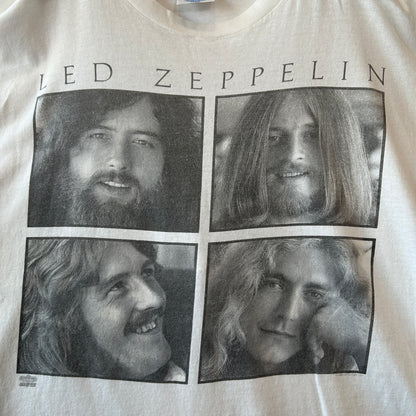 90's Led Zeppelin レッド・ツェッペリン バンドTシャツ 白 Hanes(XL)/A3443T-SO