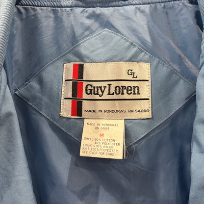 80-90's Guy Loren グレッグ・ローレン カップショルダージャケット ダービー サックスブルー (M)/A8161J-SO